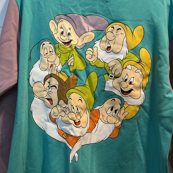 Nwt! Cakeworthy Disney 7 Dwarves 7D Oversized Crewneck Sweatshirt L Snow White - Picture 4 of 7